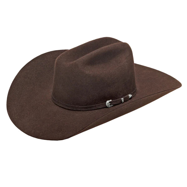 Ariat 3X Wool Hat 4.25in Double S Chocolate - Summer Clearance