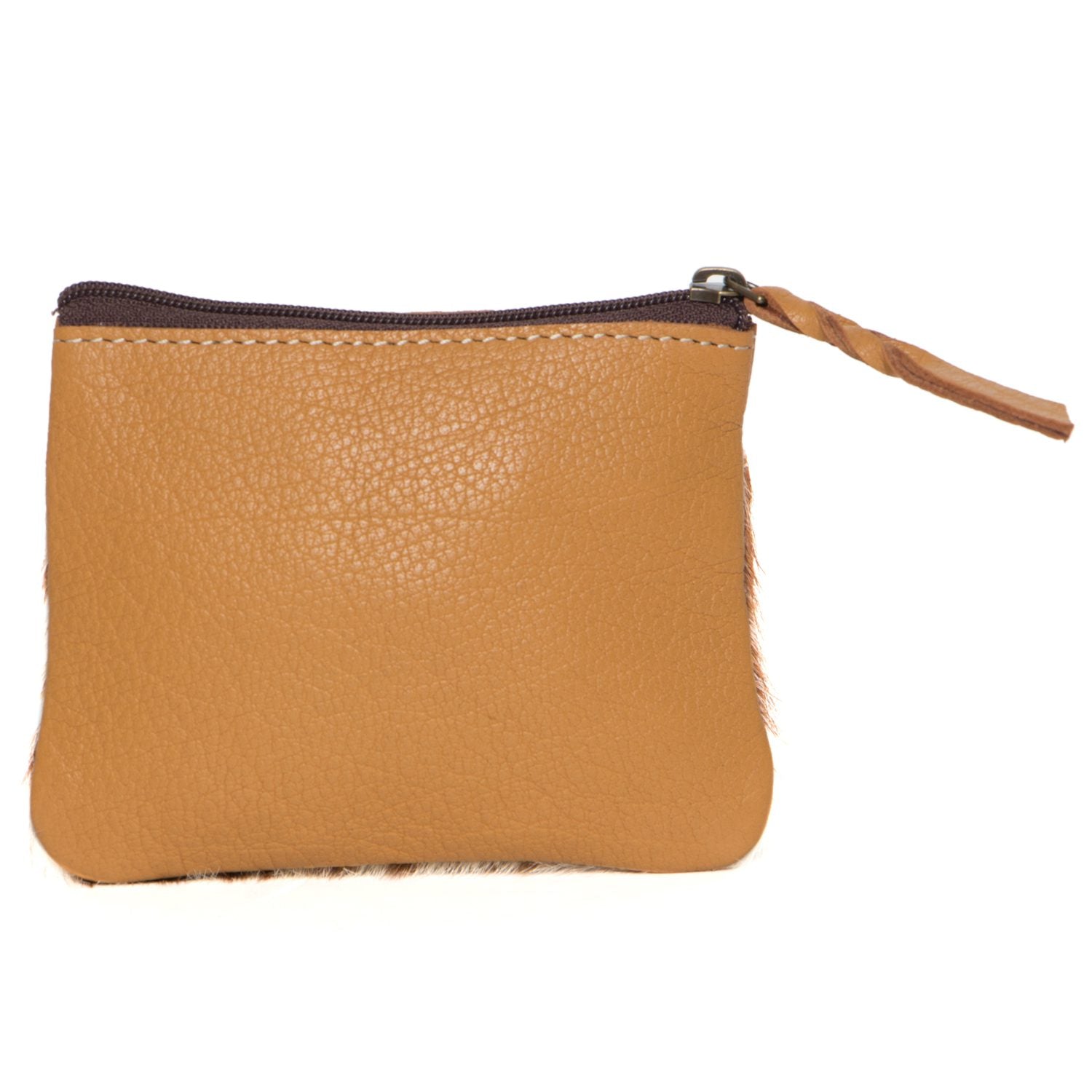 The Design Edge Tooling Leather Cowhide Zip Purse