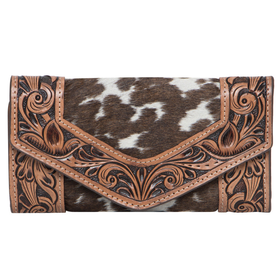 The Design Edge Tooling Leather Trifold Cowhide Wallet