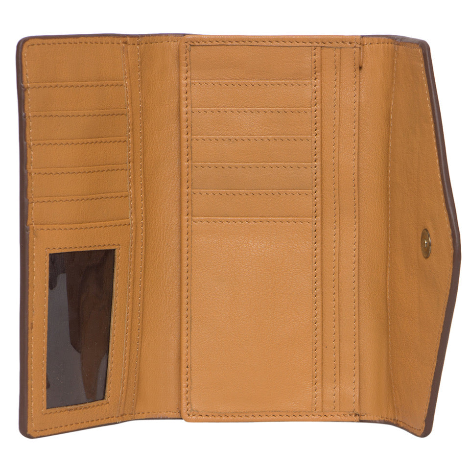The Design Edge Tooling Leather Trifold Cowhide Wallet