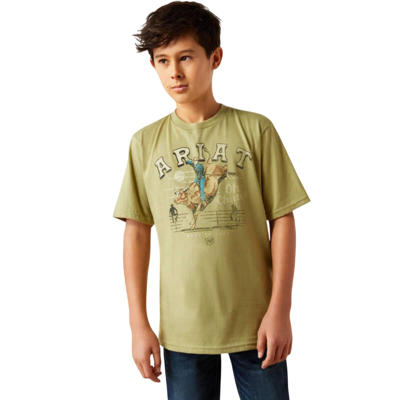 Ariat Boys OH Chute SS Tee Tent Green - EOFY Sale