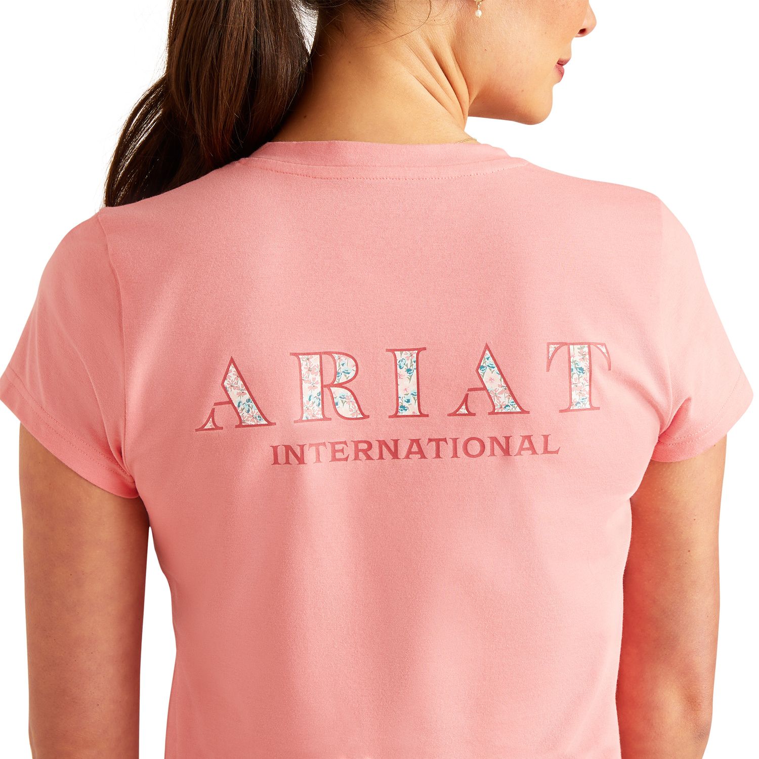 Ariat Wms Petal Font SS T Shirt Flamingo Plume - Black Friday Sale
