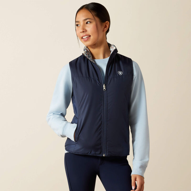 Ariat Gls Bella Insulated Reversible Vest Posey Print | Country Clothing - Childrens Clothing | Saddleworld Ipswich