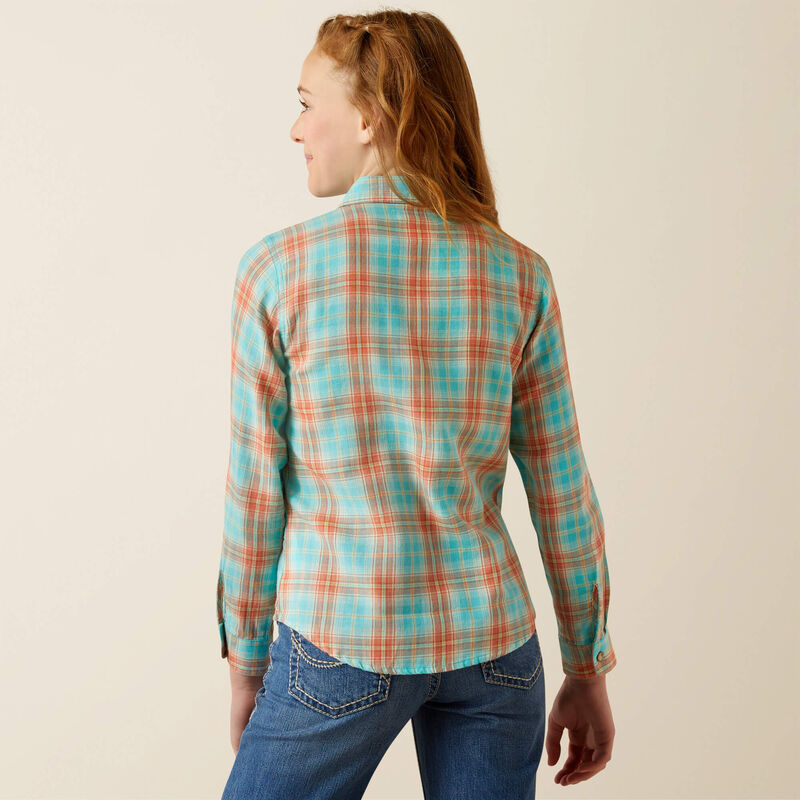 Ariat Gls Edan Snap LS Shirt | Country Clothing - Girls shirt | Saddleworld Ipswich