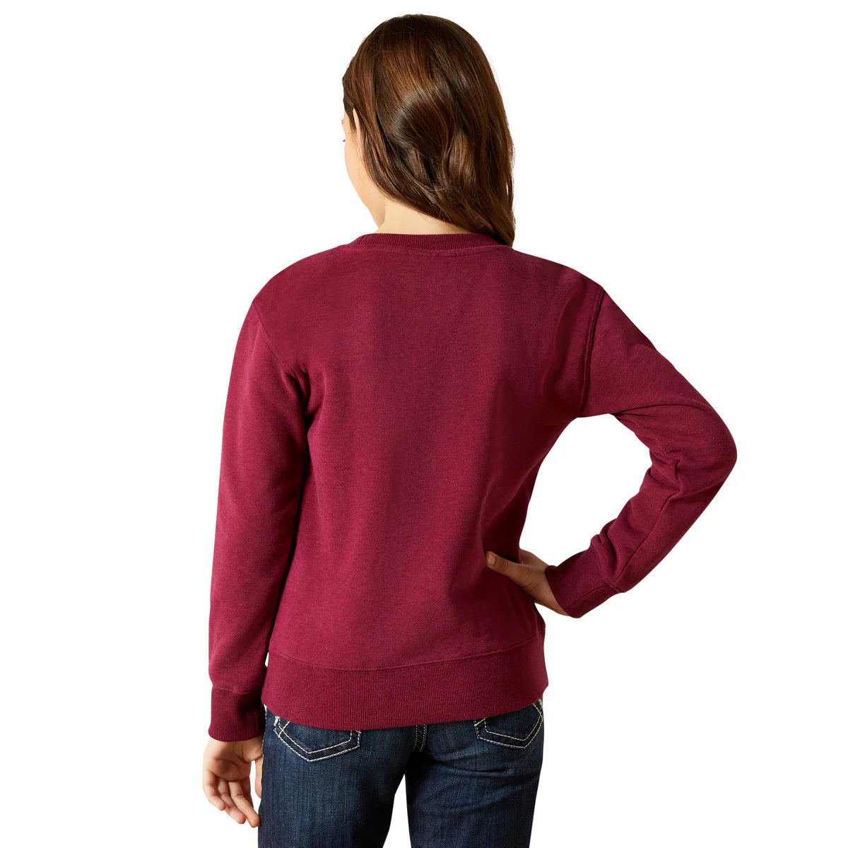 Ariat Gls Emblem Sweatshirt Beaujolais Heather | Country Clothing - Shirts | Saddleworld Ipswich