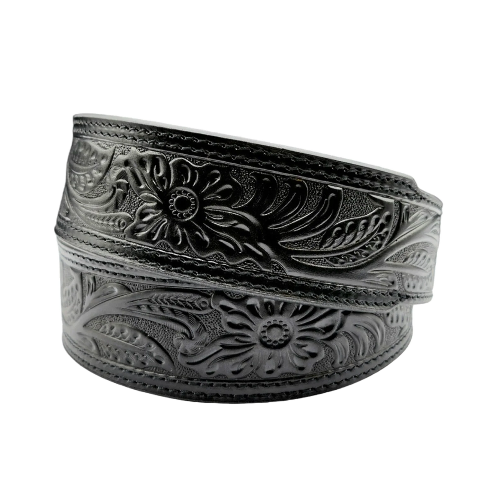 Ariat Mns Belt Floral Embossed Black | Country Clothing - Belts | Saddleworld Ipswich