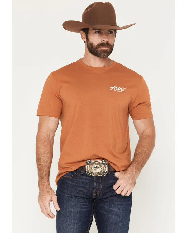 Ariat Mns Coyote Country SS Tee Adobe | Country CLothing - Mens T Shirt | Saddleworld Ipswich