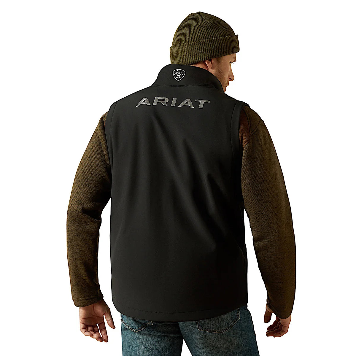 Ariat Mns Logo Softshell Vest Black | Country Clothing - Mens Vest | Saddleworld Ipswich
