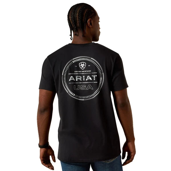 Ariat Mns Multichronos SS Tee Black | Country Clothing - Mens T SHirt | Saddleworld Ipswich