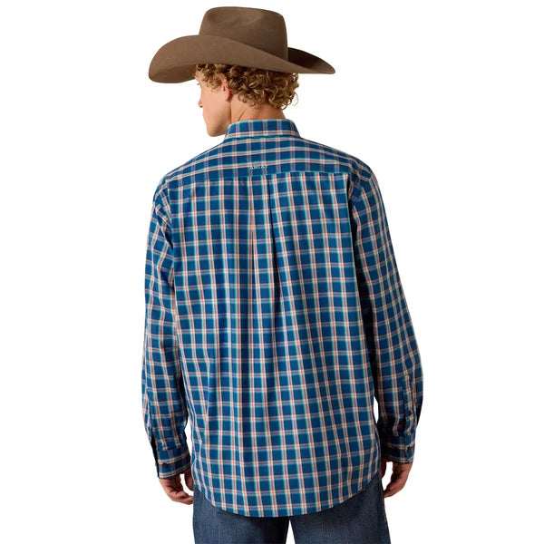 Ariat Mns Pro Series Jackson Classic Fit LS Shirt Poseidon Plaid | Country Clothing - Mens Shirts | Saddleworld Ipswich