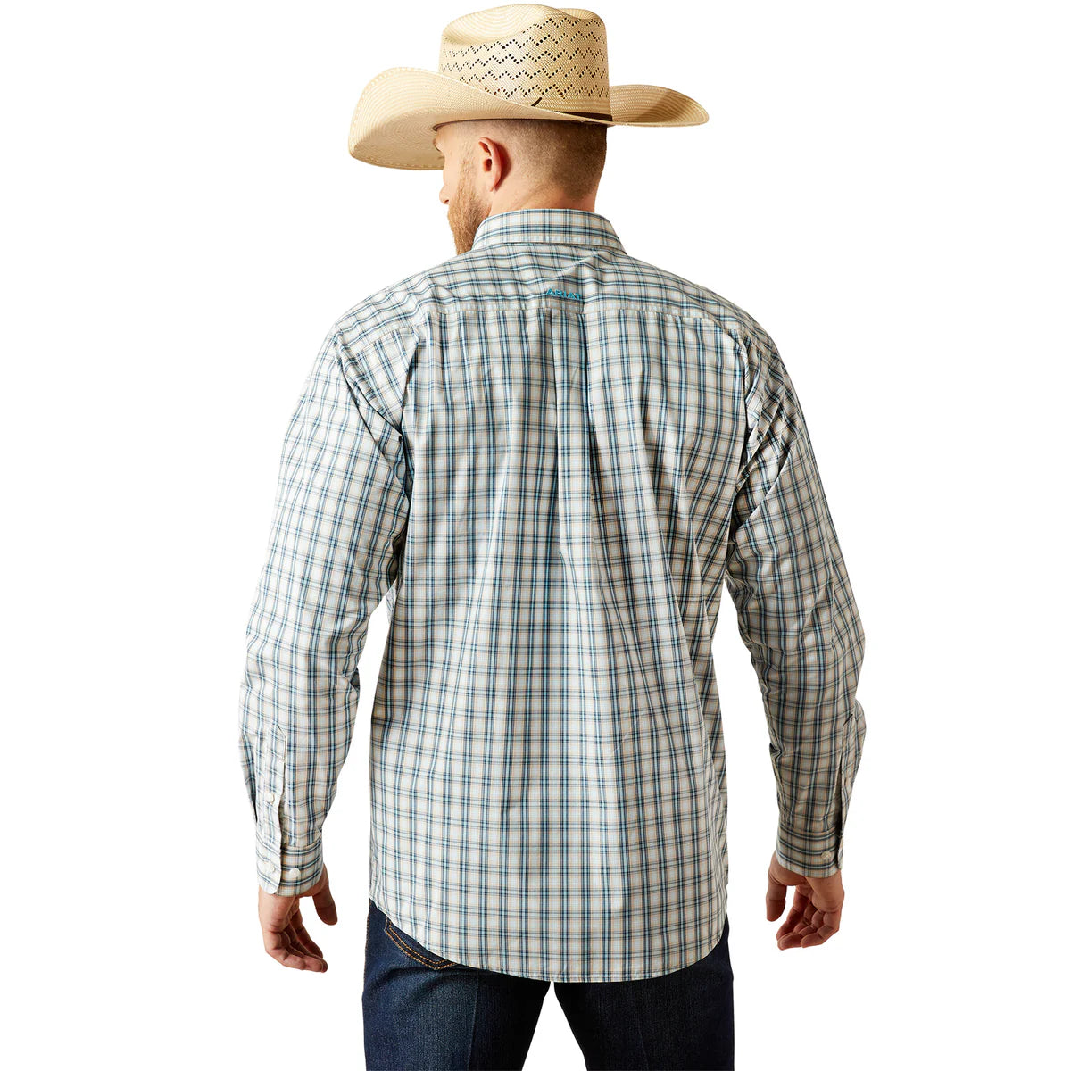 Ariat Mns Pro Series Shelton LS Shirt Khaki | Country Clothing - mens SHirt | Saddleworld Ipswich