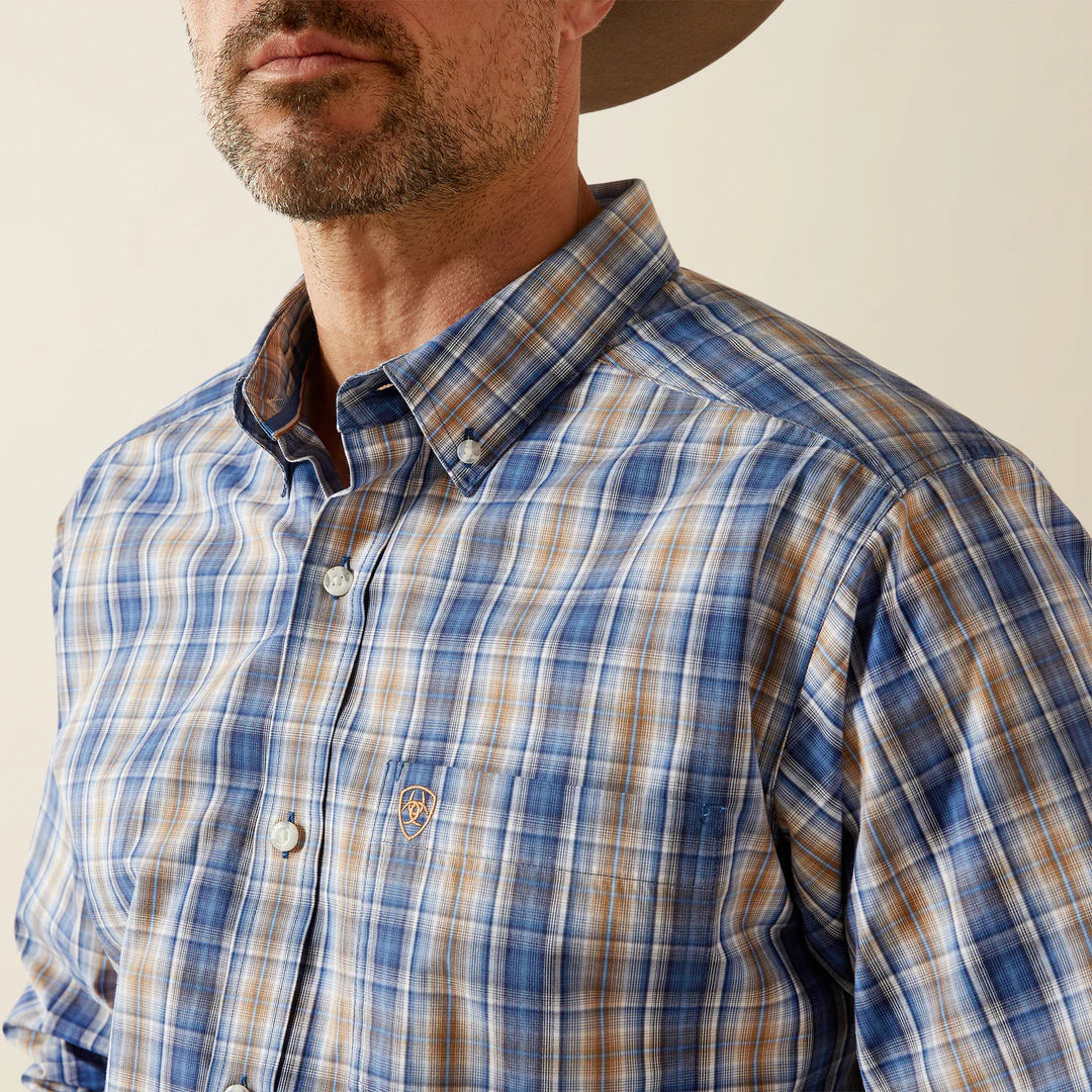 Ariat Mns Pro Series Sylvan Fitted LS Shirt Royal Blue | Country Clothing - Mens Shirt | Saddleworld Ipswich
