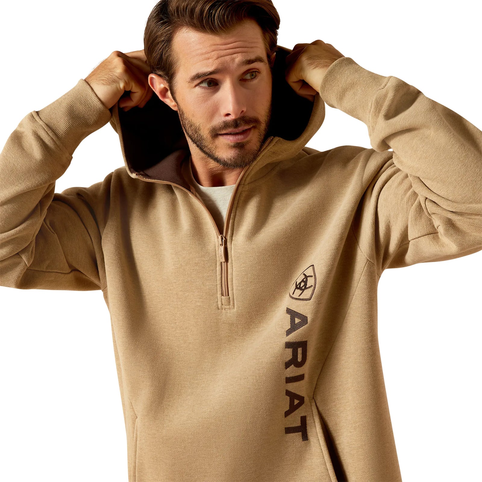 Ariat Mns Rabere 2.0 Hoodie Tigers Eye Heather | Country Clothing - Mens Winter | Saddleworld Ipswich