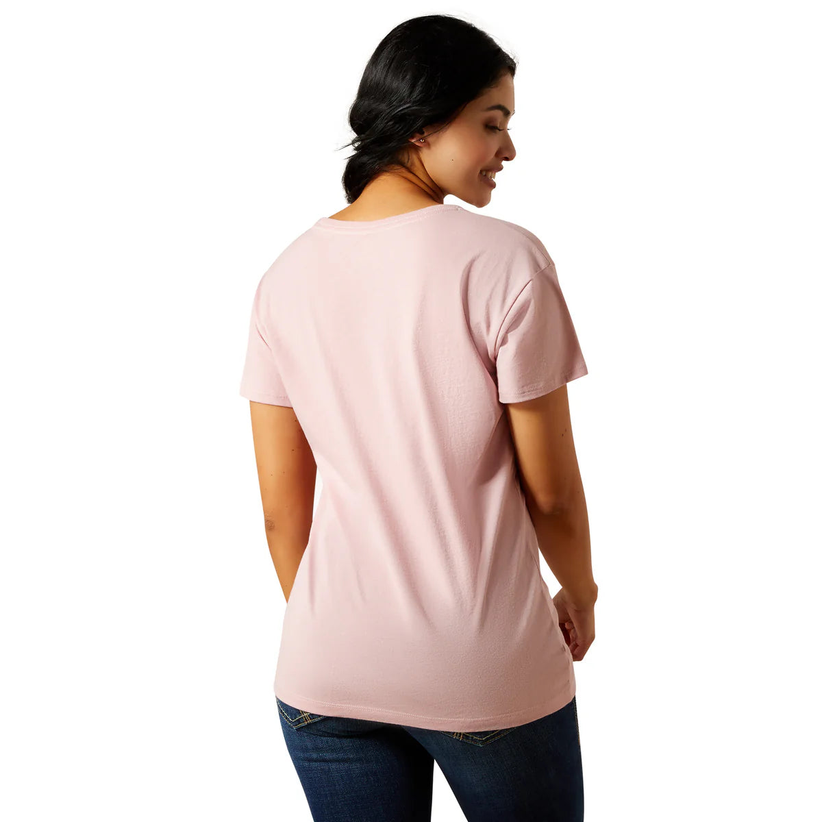 Ariat Wmns Early To Rise SS Tee Dusty Pink | Country Clothing - Ladies T Shirt | Saddleworld Ipswich