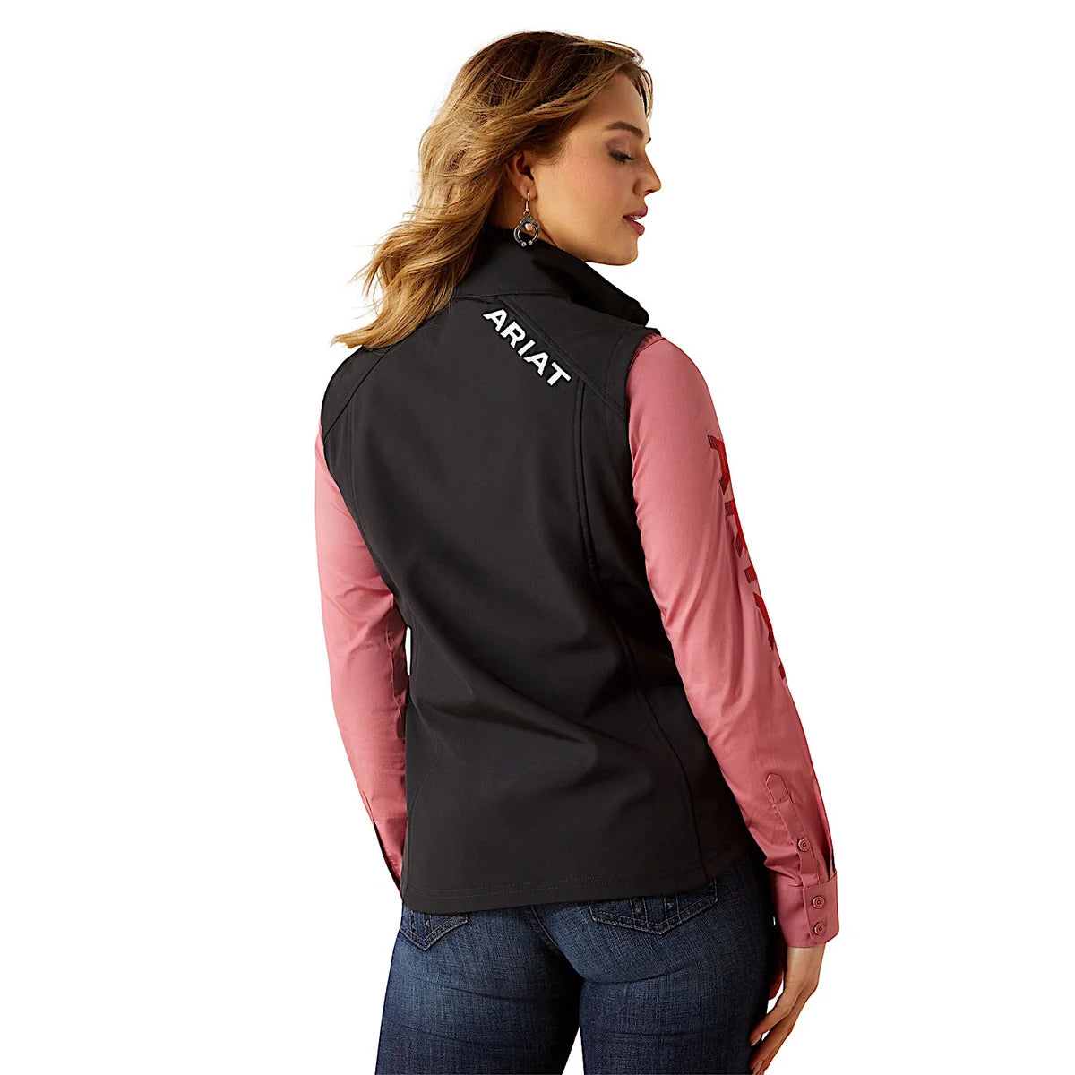Ariat Wms Logo Softshell Vest Black | Country Clothing - Ladies Vest | Saddleworld Ipswich