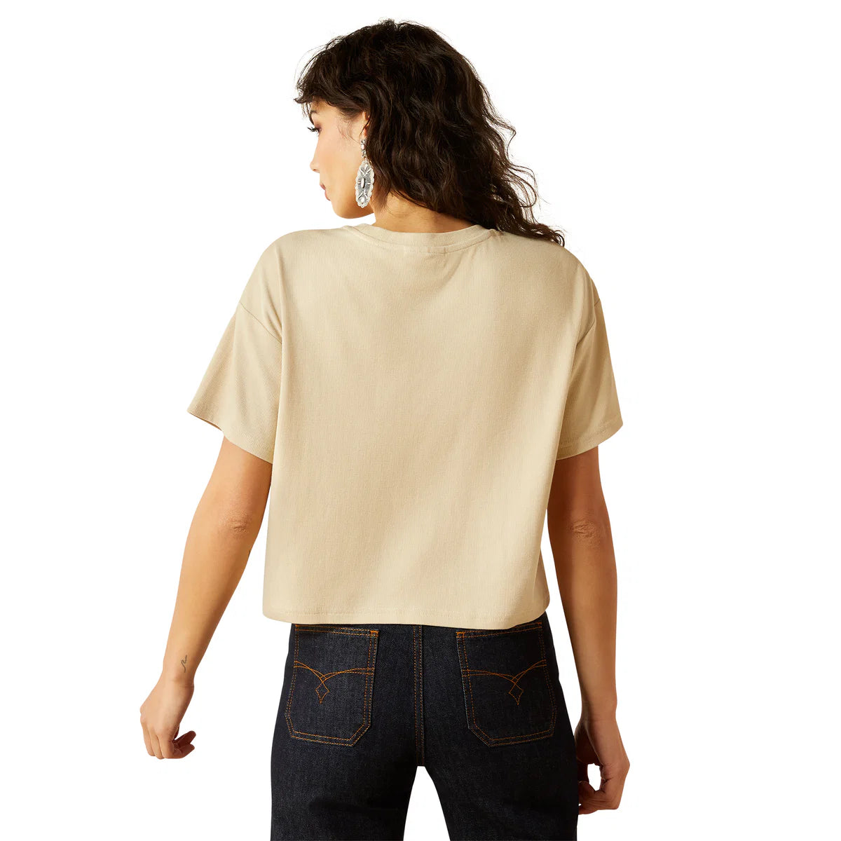 Ariat Wms Patron SS Top Oyster Gray | Country Clothing - ladies T Shirt | Saddleworld Ipswich