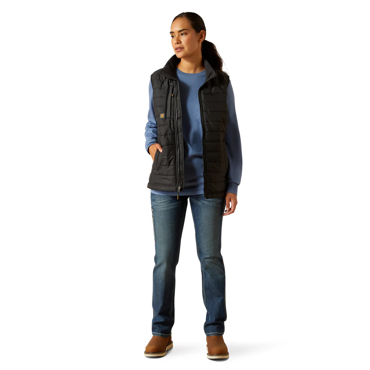 Ariat Wms Rebar Cordura Ripstop Lightweight Insulated Vest Black | Country Clothing - Ladies Vest | Saddleworld Ipswich