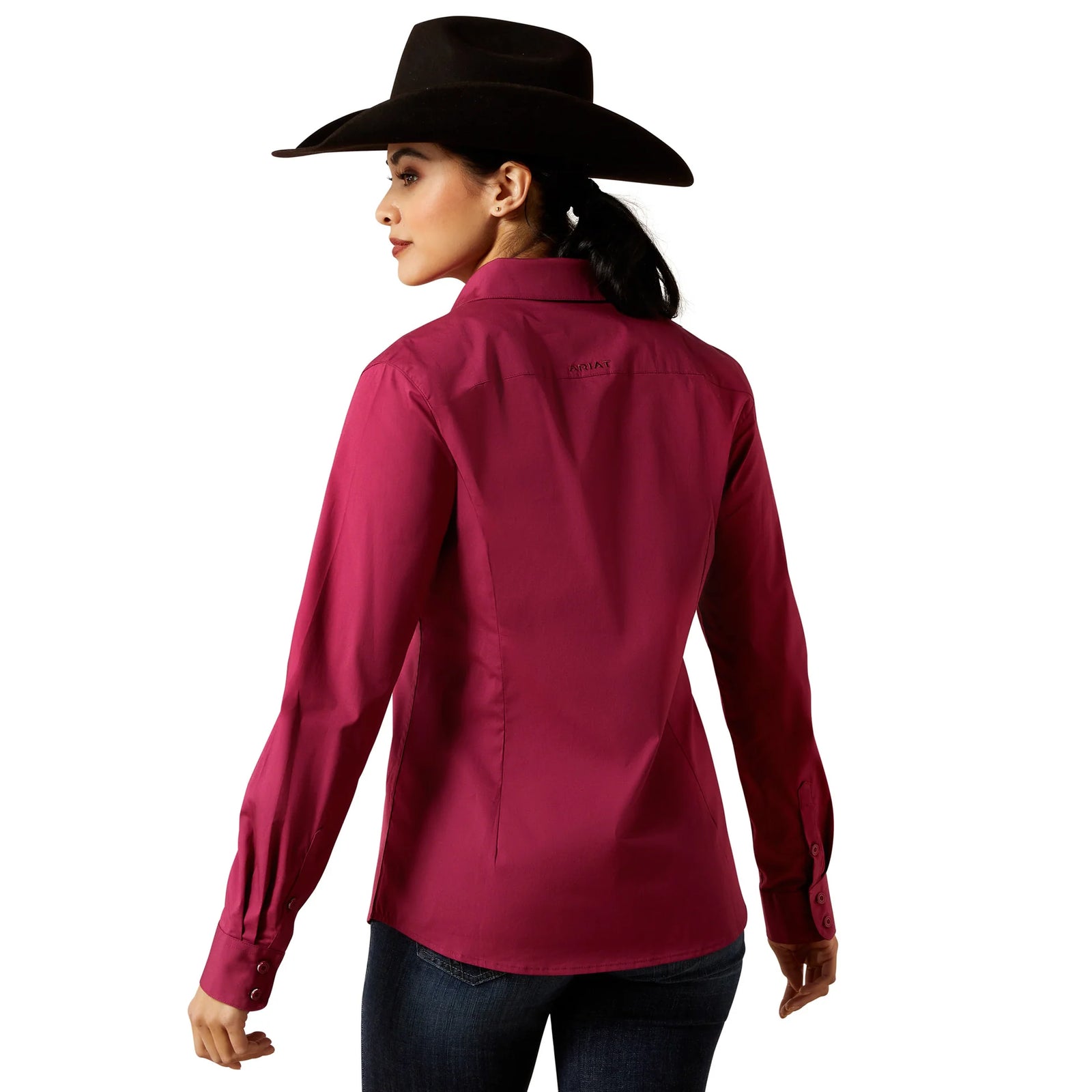 Ariat Wms Wrinkle Resistant Kirby LS Shrit Beaujolais | Country Clothing - Ladies Shirt | Saddleworld Ipswich