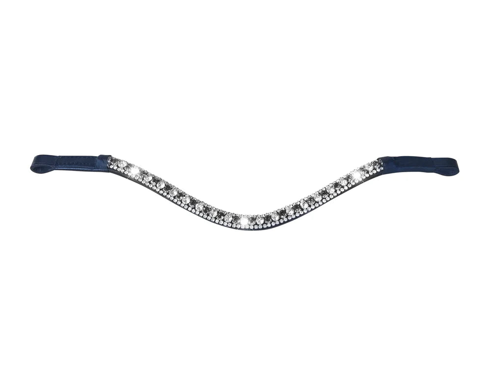 Lumiere Silver Deep Wave Crystal Browband