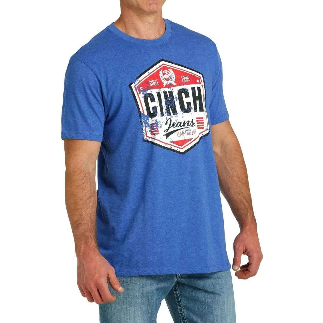 Cinch Mens Royal Blue T Shirt - EOFY Sale
