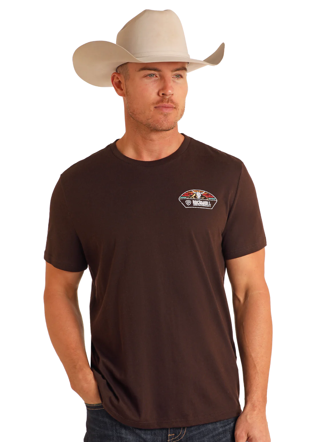 Rock and Roll Denim Steer Skull Logo Tee - Black Friday Sale