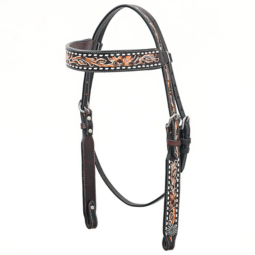 Bar H Equine Western Leather Bridle | Horse Supplies - Western Bridle | Saddleworld Ipswich