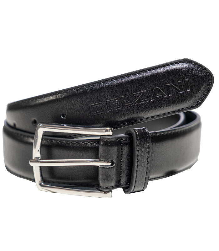 Delzani Belt Leather-Blk Riding