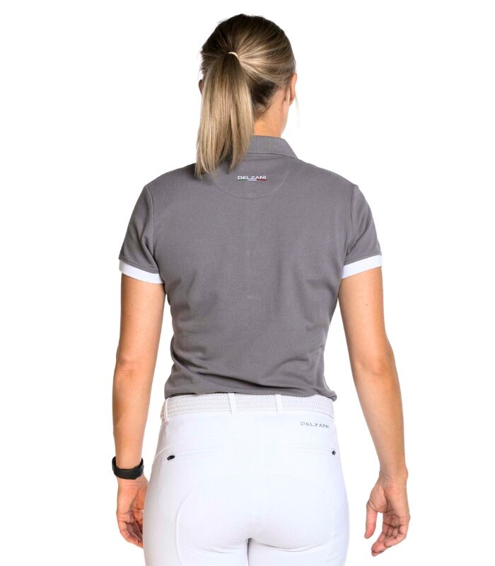 Delzani Berenice Polo-Grey Riding Short Sleeve