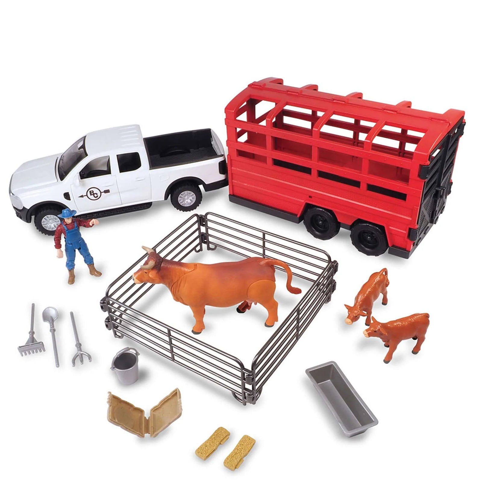 Big Country Toys 18 Piece Truck and Cattle Trailer | Giftware - Toys | Saddleworld Ipswich