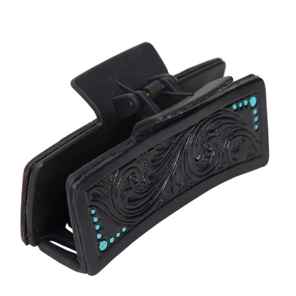 The Design Edge Tooling Leather Hair Clip