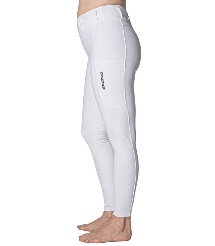 Delzani Capri White Riding Tights