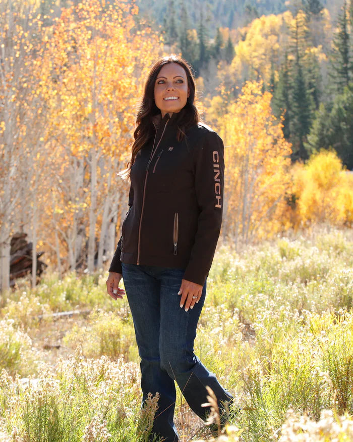 Cinch Brown Bonded Softshell Jacket | Country Clothing - Ladies Winter | Saddleworld Ipswich