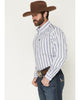 Cinch Mens Vertical Striped Long Sleeve Button Down Long Sleeve Shirt | Country Clothing - Mens SHirt | Saddleworld Ipswich
