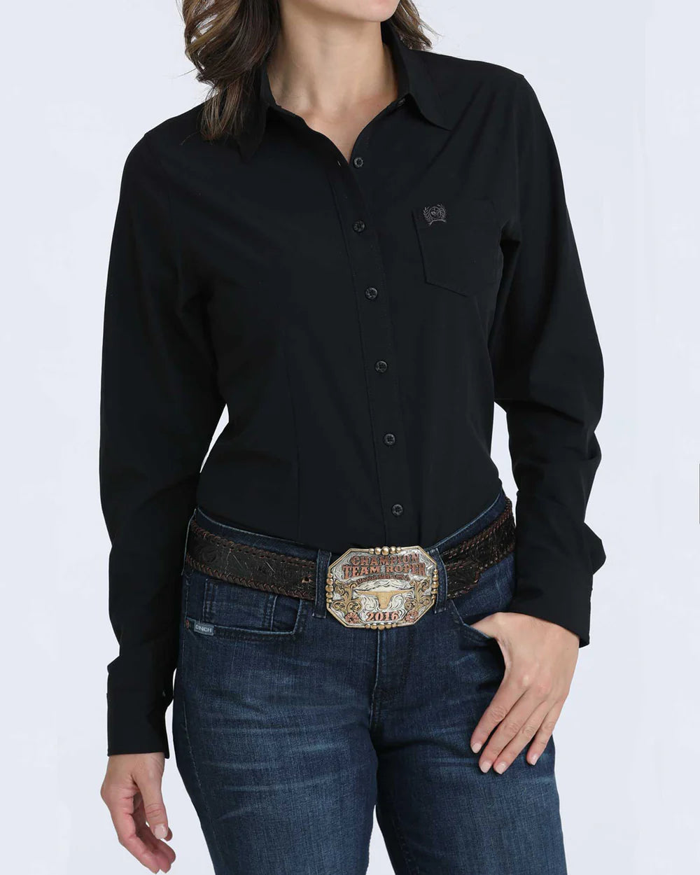 Cinch Wmns Solid Arenaflex | Country Clothing - Ladies Shirts | Saddleworld Ipswich
