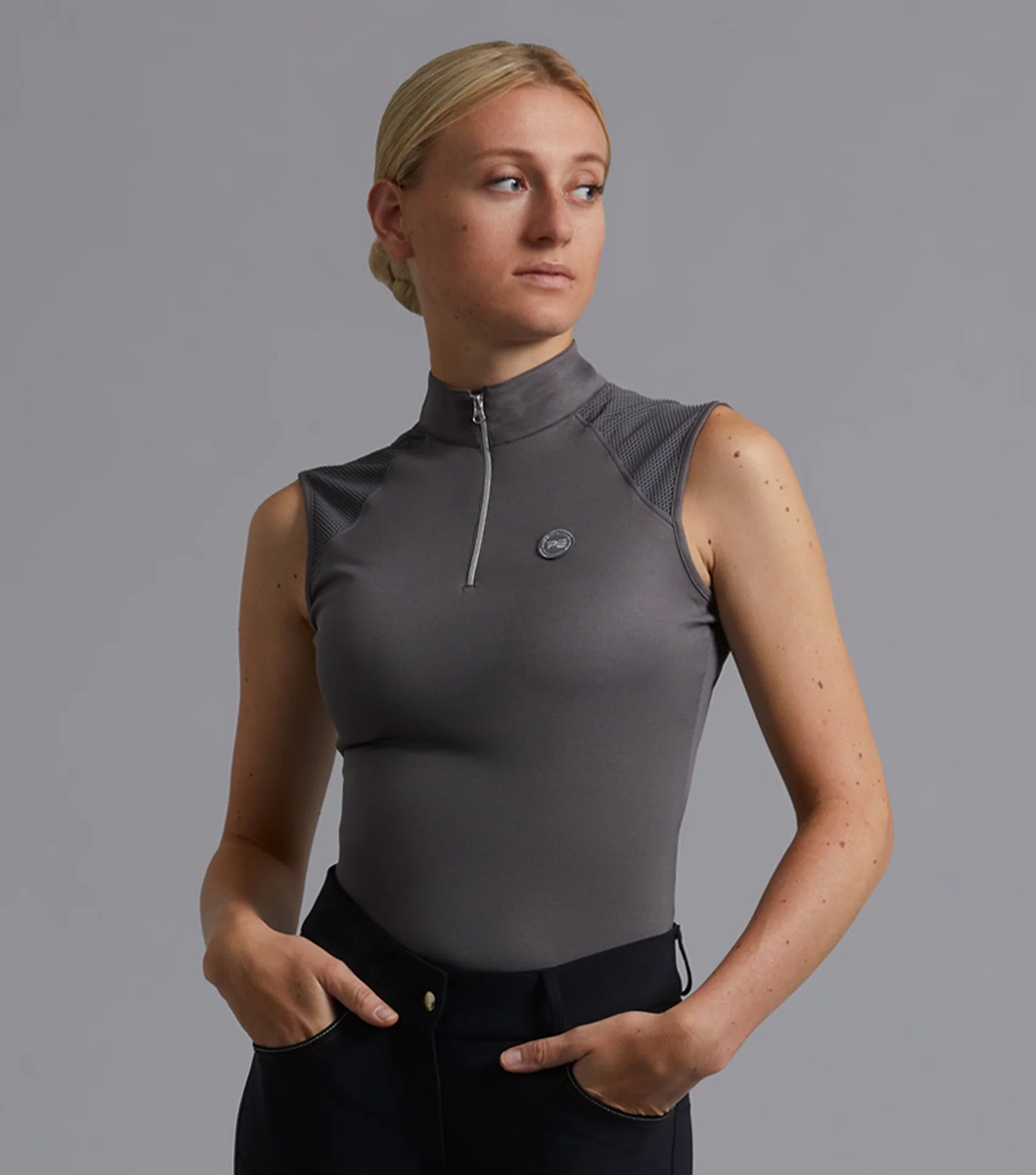 Premier Equine Derina Ladies Technical Sleeveless Riding Top - Black Friday Sales