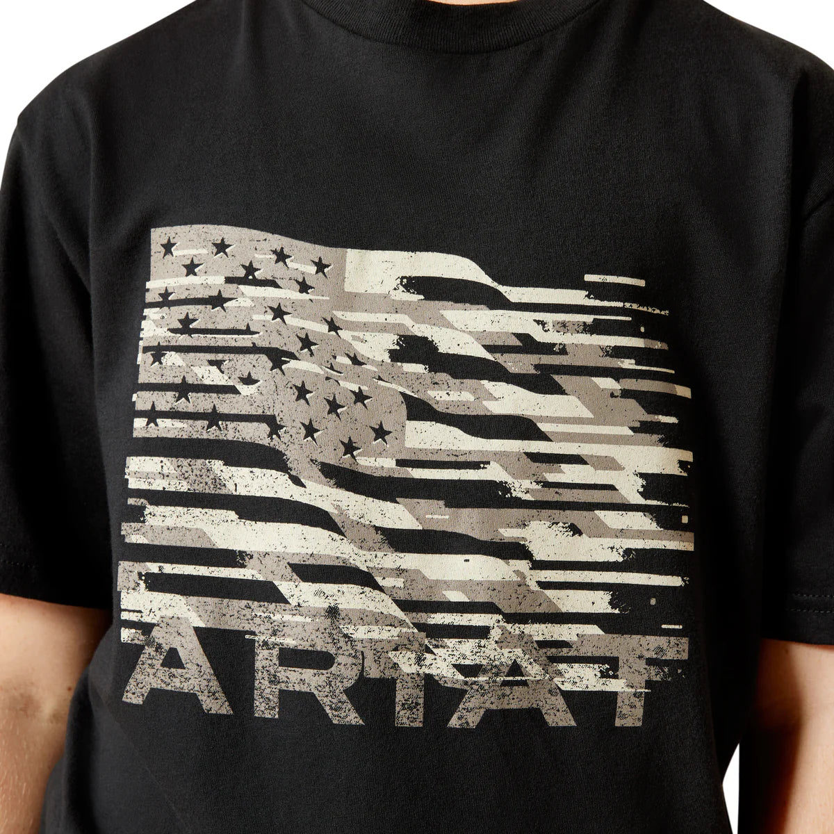 Ariat Bys Freedom Flag SS Tee Black