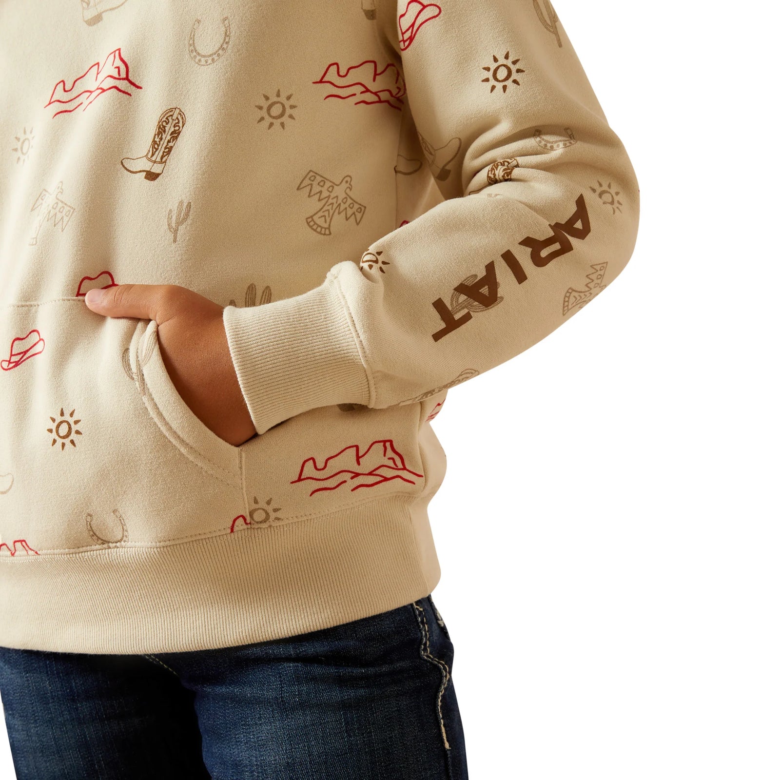 Ariat Gls Western Stamps Hoodie Layla Print