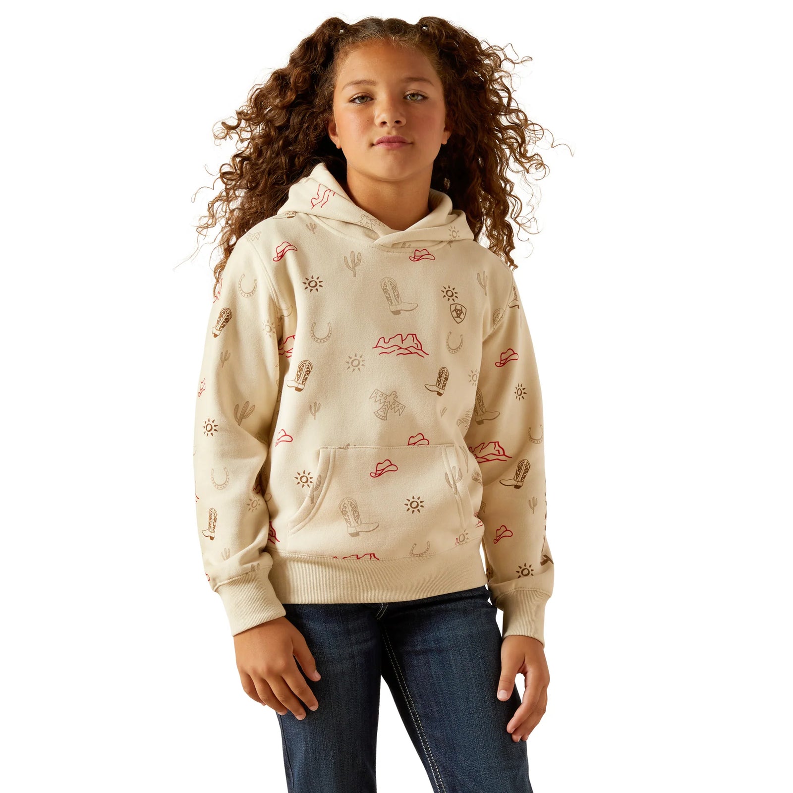 Ariat Gls Western Stamps Hoodie Layla Print
