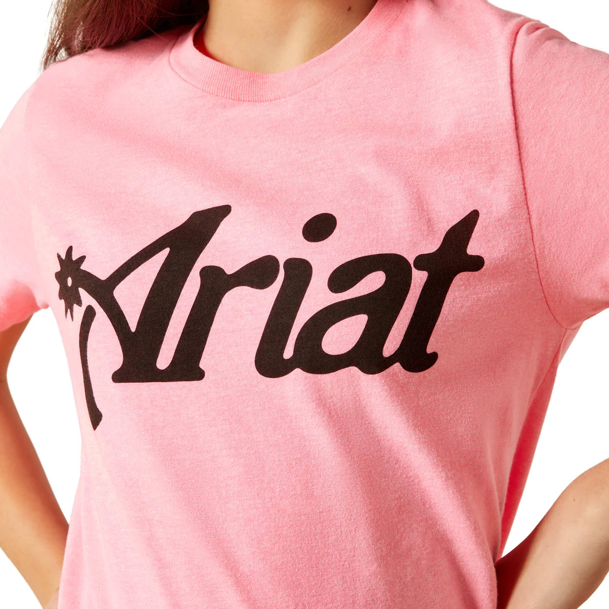 Ariat Gls Spur Script SS Tee Neon Pink
