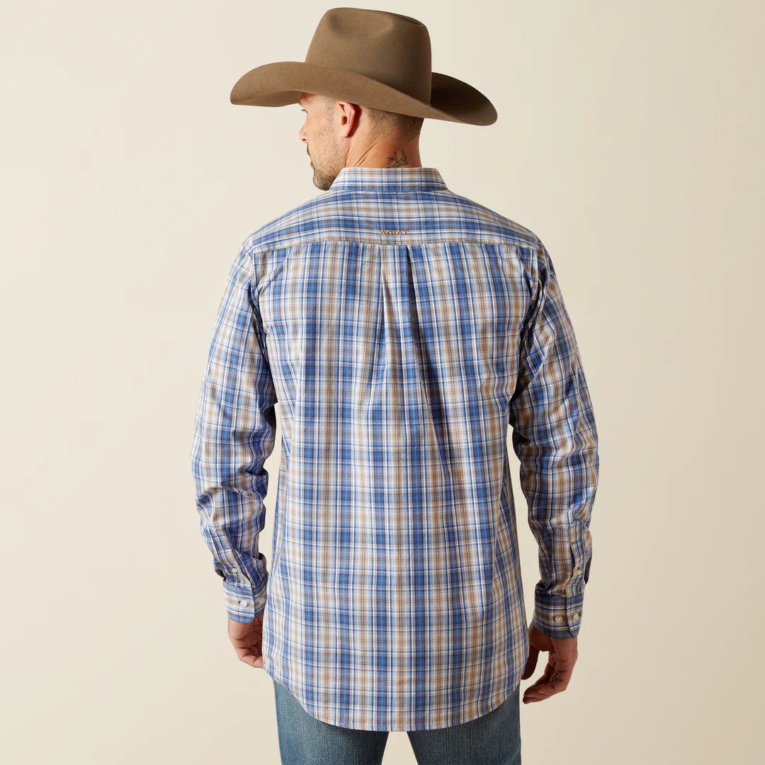Ariat Mns Pro Series Sylvan Fitted LS Shirt Royal Blue