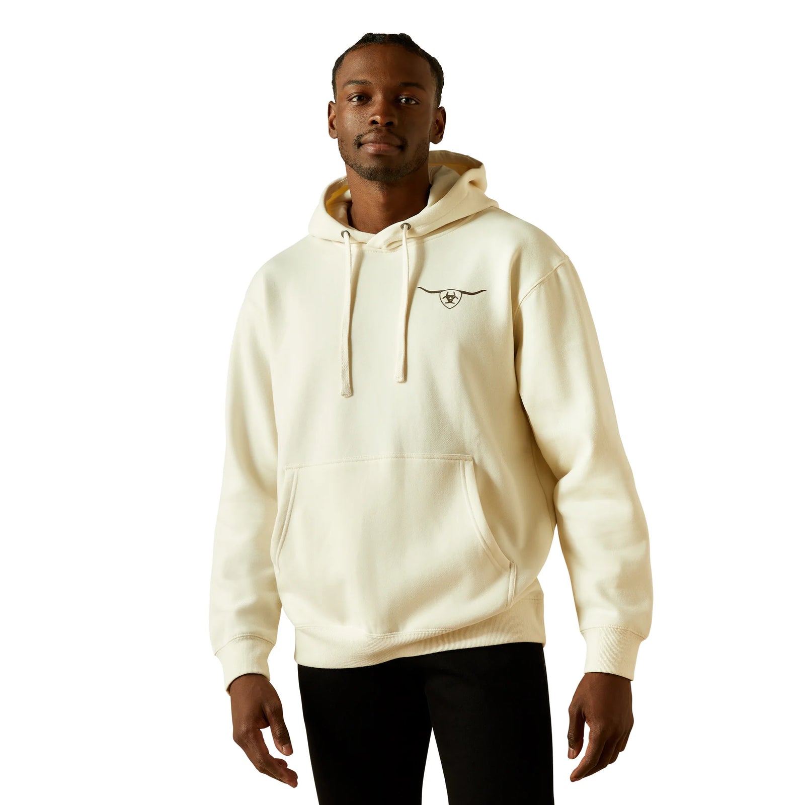 Ariat Mns Shield Steerhead Hoodie Oatmeal