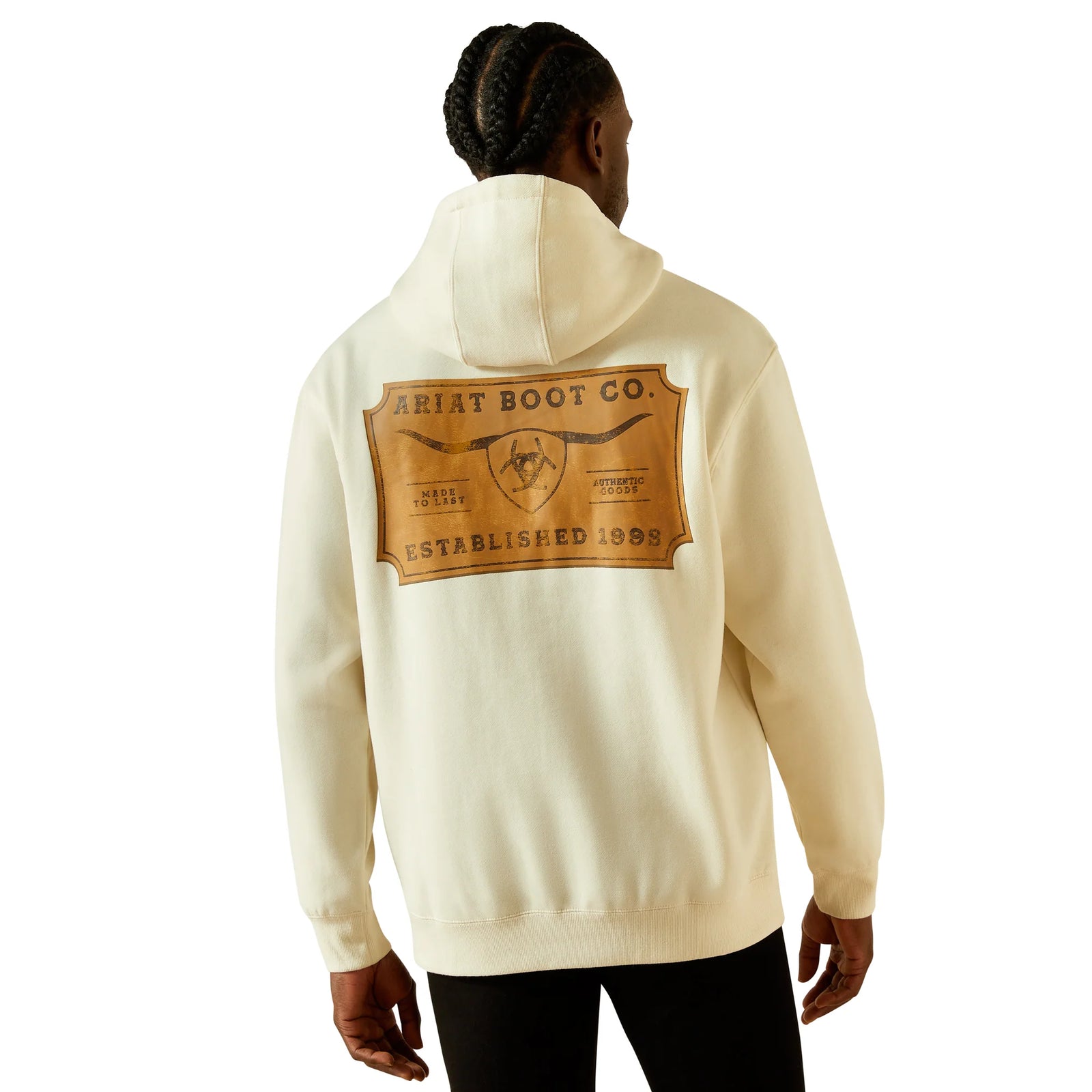 Ariat Mns Shield Steerhead Hoodie Oatmeal