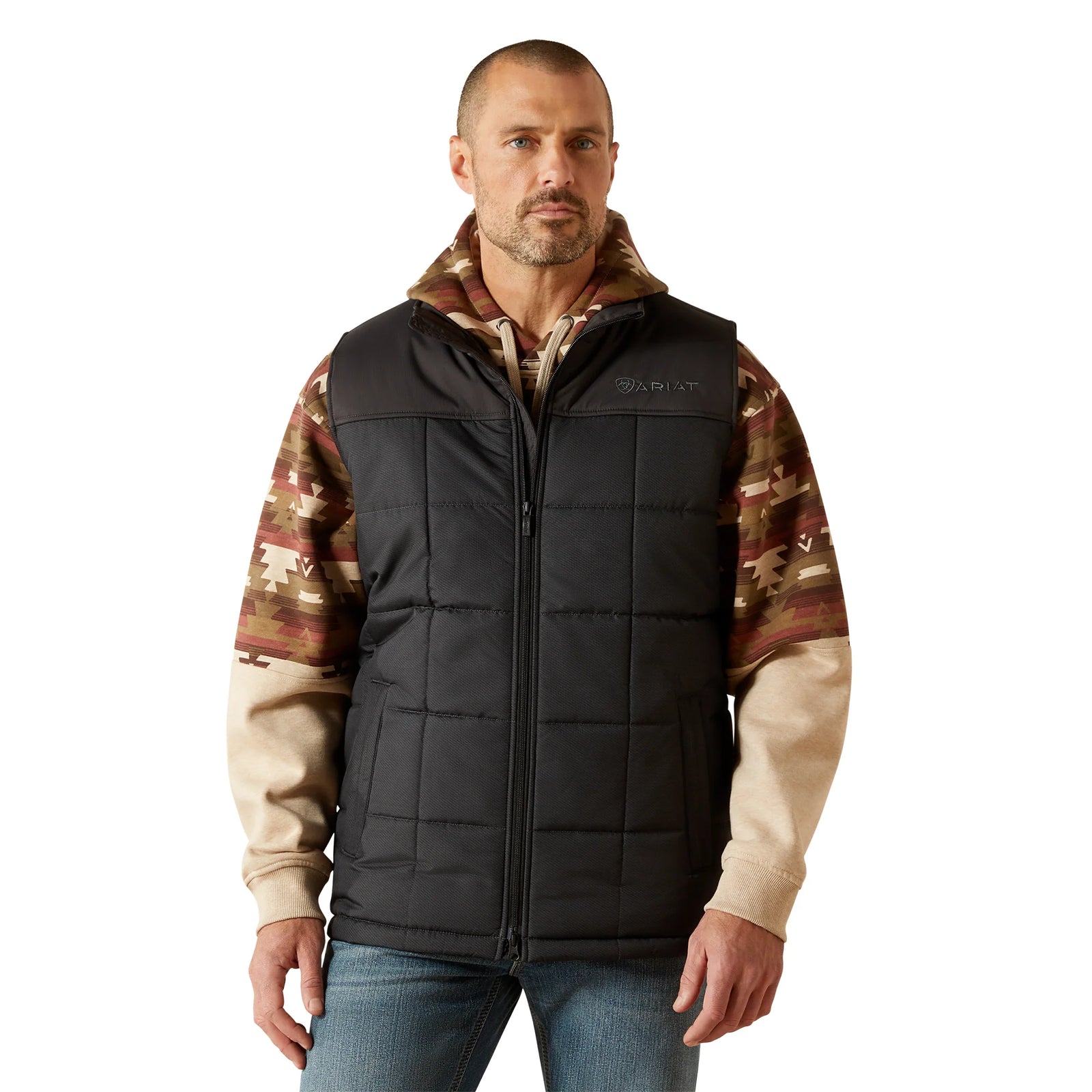 Ariat Mns Crius Insulated Vest Phantom Chambray - Winter 26