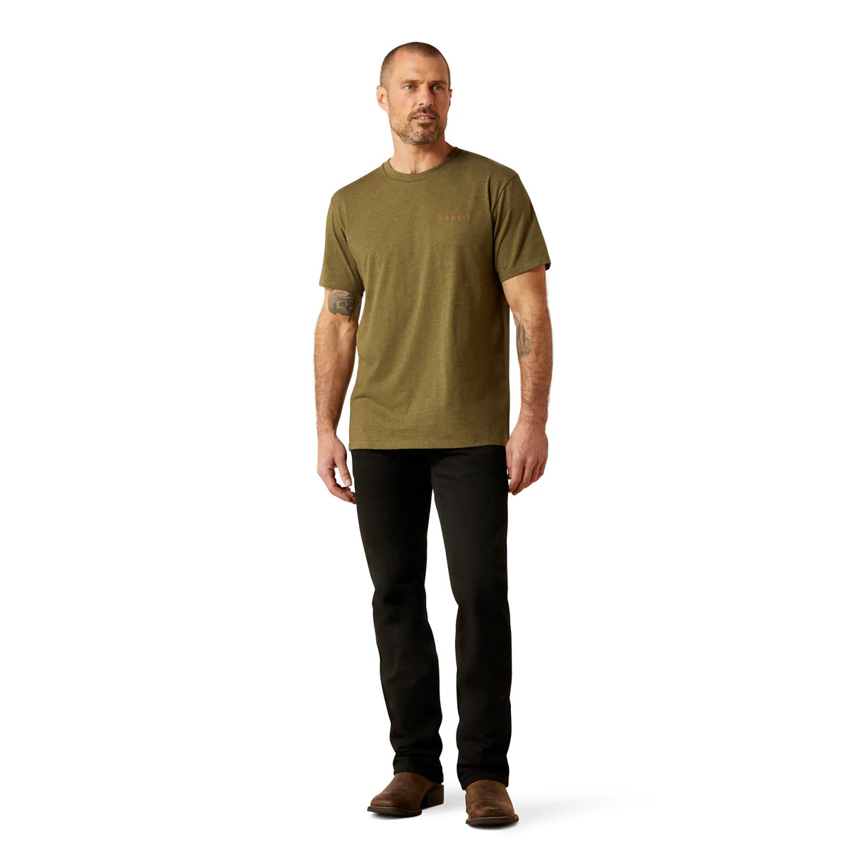 Ariat Mns Ropers Seal SS Tee Military Heather