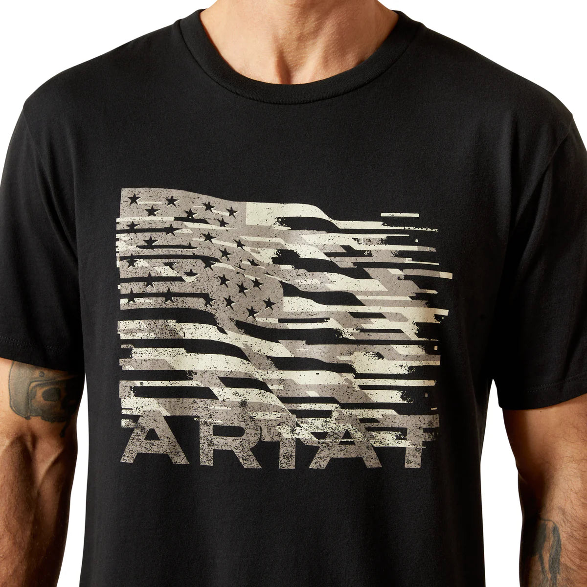 Ariat Mns Freedom Flag SS Tee Black