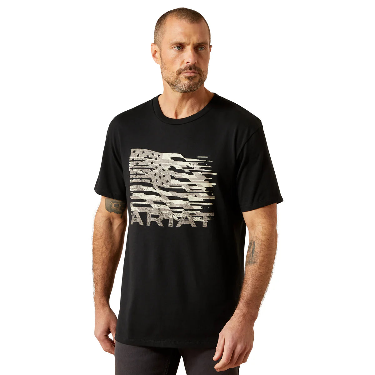 Ariat Mns Freedom Flag SS Tee Black