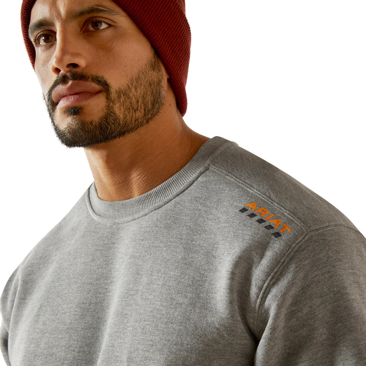 Ariat Mns Rebar Lightweight Sweater Heather Grey