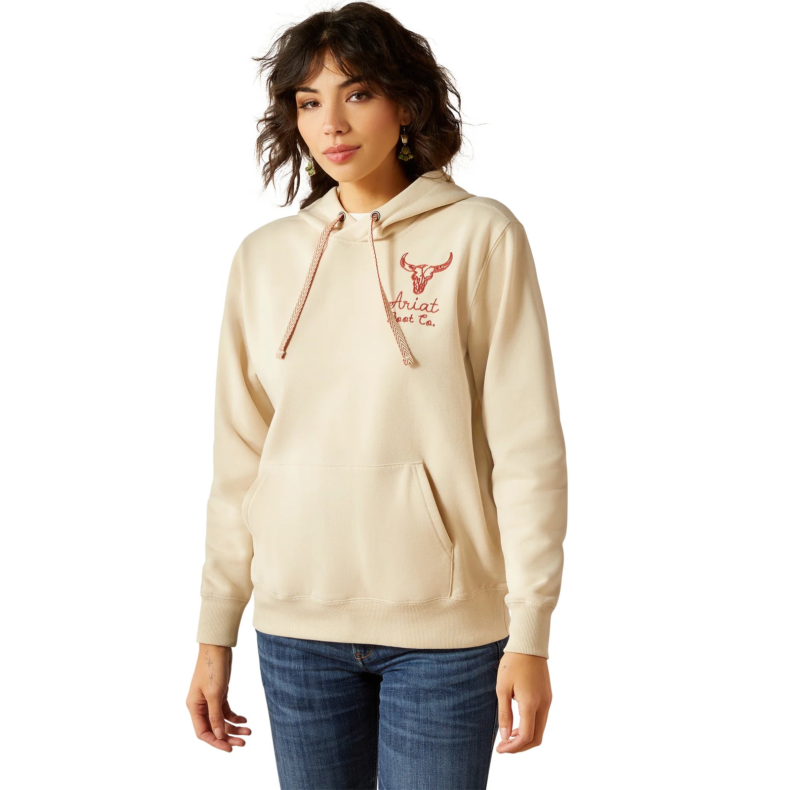 Ariat Wms Stitch Hoodie Oyster Gray - Winter 26
