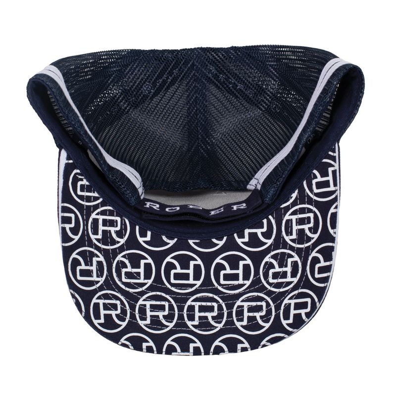 Roper Trucker Cap - Mini Plaid Navy/White