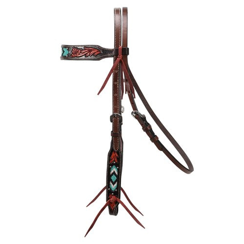 Fort Worth Turquoise Beaded Headstall